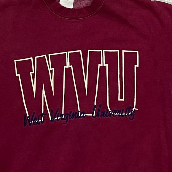 West Virginia University Mountaineers Vintage Stitched 1980s Sweatshirt - Picture 2 of 4
